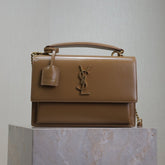 YSL 25S SUNSET MM 25 IN FOX CALFSKIN GOLD HARDWRE