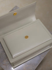 YSL 25S SUNSET BAG 22 IN IVORY CALFSKIN GOLD HARDWARE