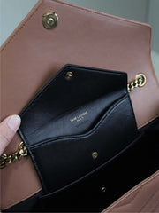 LOULOU MEDIUM 29 IN SALMON PINK SHEEPSKIN GOLD HARDWARE