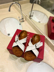 CROSSOVER - STRAP WHITE CALFSKIN SLIDE