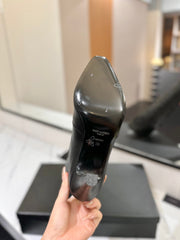 CLASSIC HIGH KNEE BOOTS IN BLACK CALFSKIN