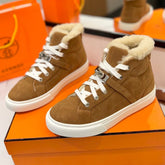 CHEALSEA BOOTS IN BRONZE BROWN SUEDE AND FLEECE LINING