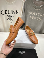 TRIOMPHE LOAFER IN BRONZE BROWN SMOOTH CALFSKIN GOLD HARDWARE