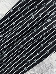 CC 25 Wide Leg Pants Black White Polyester Fiber