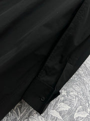 Loewe 25 Wrinkled Lace-up Shirt Black Cotton