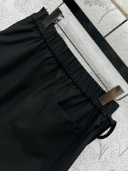 Loewe 25 Pleated Short Skirt Black Polyester Fiber