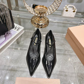 Slingback Shoes Black Beads