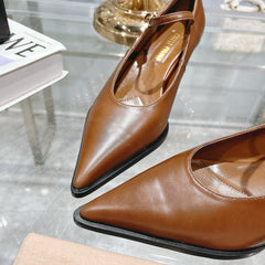 Slingback Shoes Chestnut Beads