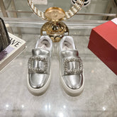 VIV' UP SNEAKERS IN SLIVER PATENT CALFSKIN