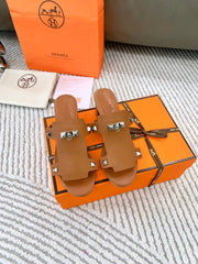 INVINCIBLE 50 SANDAL IN BRONZE BROWN CALFSKIN