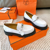 ICONE LOAFER IN WHITE CALFSKIN