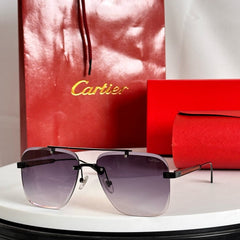 SANTOS SQUARE FRAME SUNGLASSES 524492 IN METAL AND WOODEN