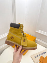 LV X TIMBERLAND MARTIN BOOT IN PEANUT BROWN MONOGRAM SUEDE