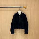 HERMES 25S CAMEL HAIR LEATHER JACKET 250