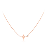 BLOSSOM PENDANT PINK GOLD AND DIAMOND