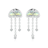 Iridescent Jellyfish Earrings Studs for Women Teen Girls