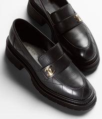 MOCCASINS BLACK CALFSKIN