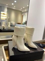 SL NIKI BOOTIES WHITE CALFSKIN