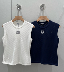 Loewe 2025 Embroidered Knitted Vest Wool