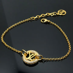 LV BY NIGHT DIAMOND PAVED GOLD BRACELET