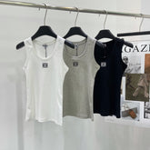 Round neck embroidered vest