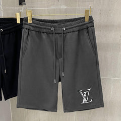 LV CASUAL SHORTS DARK GRAY COTTON STRETCH FABRIC 239610
