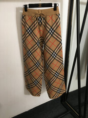 BURBERRY 25S TOP AND WIDE-LEG PANTS SET 337