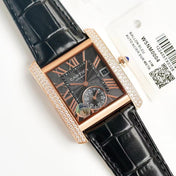 TANK MC LADIES SECOND TIME GOLD CASE DIAMOND BEZEL