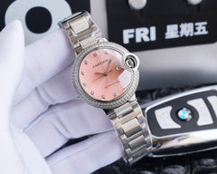 BALLON BLEU 33MM STEEL CASE DIAMOND NUMERALS