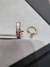 SERPENTI MOP PINK GOLD EARRINGS