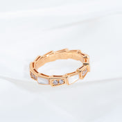 SERPENTI RING PINK GOLD DIAMOND MOP 3MM