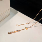 HAPPY HEART DIAMOND PINK GOLD NECKLACE