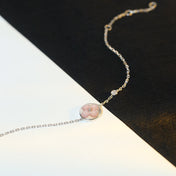 SUN MOTIF PINK MOP SILVER BRACELET