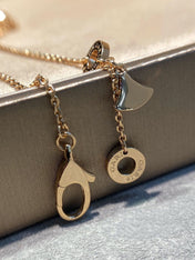 DREAM MOP DIAMOND PAVED PINK GOLD NECKLACE