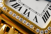PANTHERE 27MM GOLD CASE DIAMOND BEZEL WHITE DIAL