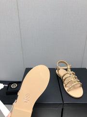 SANDALS BEIGE LAMBSKIN 01