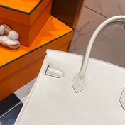 HM BIRKIN 30CM CREAMY WHITE TOGO LEATHER SILVER HARDWARE