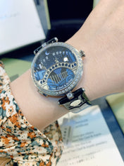 LADY ARPELS LOVER BRIDGE BLACK CROCODILE