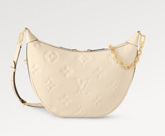 LOOP HOBO 38 CREMEMONOGRAM EMPREINTE LEATHER GOLD HARDWARE