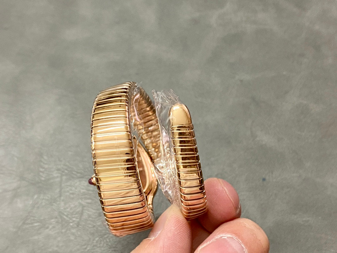 SERPENTI SPIGA PINK GOLD CERAMIC WHITE DIAL