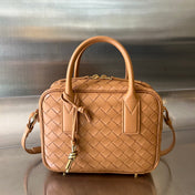 BV GETAWAY SMALL 23CM BROWN LAMBSKIN