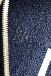 LV ZIPPY WALLET LONG PURSE BLUE RED EMPREINTE LEATHER