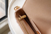 LV WOC 2WAY CHAIN WHITE PINK LEATHER