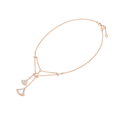 DREAM DOUBLE CHAIN PINK GOLD NECKLACE