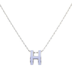 LILAC PURPLE MINI H VIOLET NECKLACE