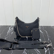 PRA HOBO 22 BAG IN BLACK RE-NYLON