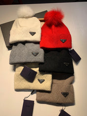 BEANIE HAT IN WHITE WOOL AND RABBIT FUR 361435