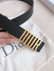 DIOR 25S BELT 30 MM IN BLACK CALFSKIN 613179
