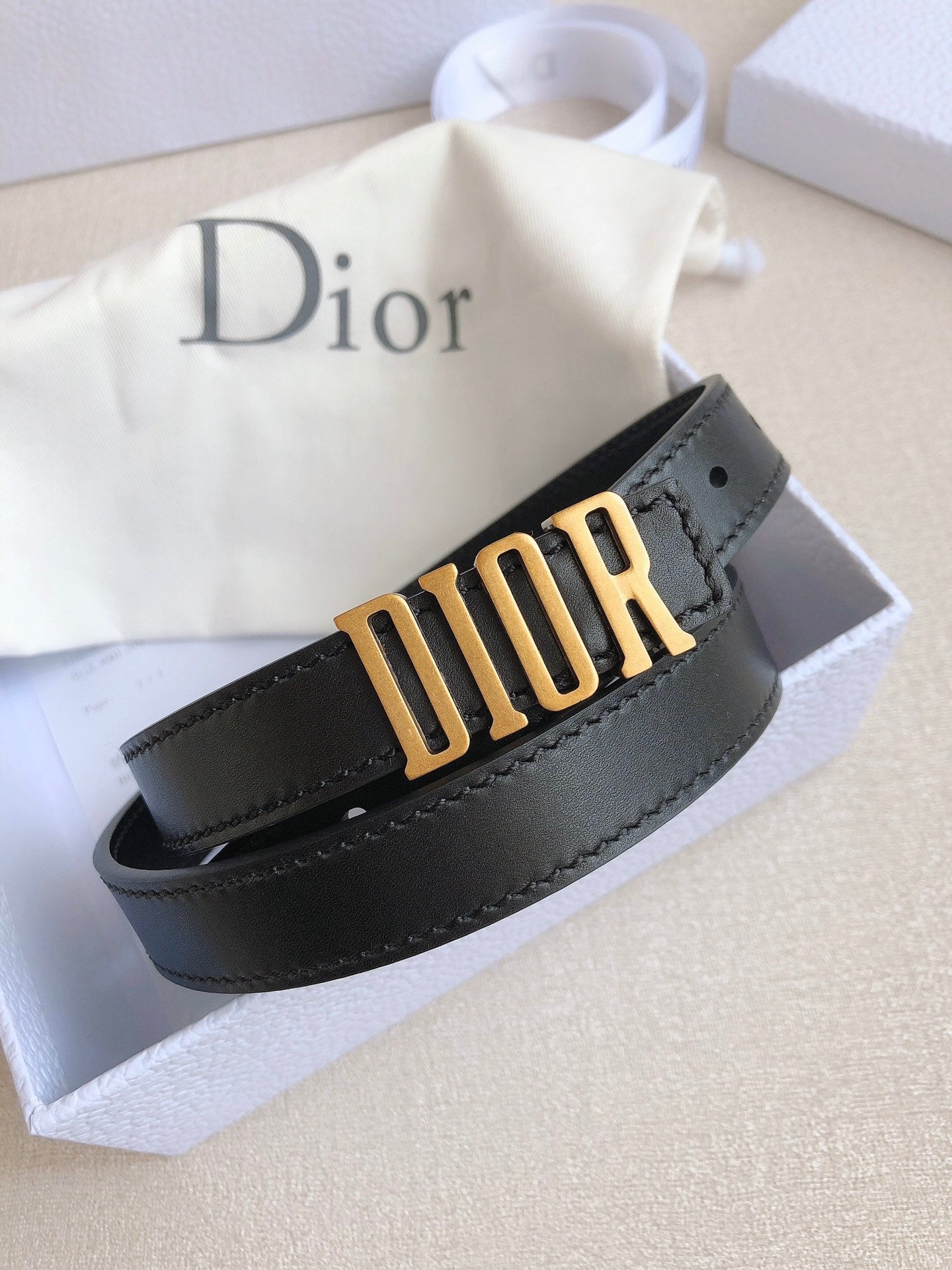 DIOR 25S BELT 30 MM IN BLACK CALFSKIN 613179