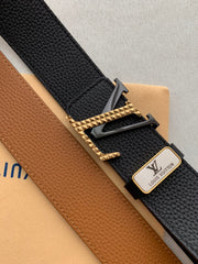 LV 25S BELT 38 MM IN BLACK CALFSKIN 593212